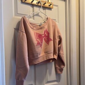 Elegant Pink Bow Women's Sweater